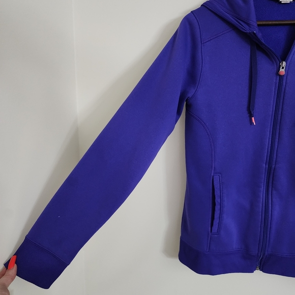 Under Armour Women's Purple Zip-Up Hoodie Sweater Medium Athleisure Casual Gorp - Picture 4 of 11
